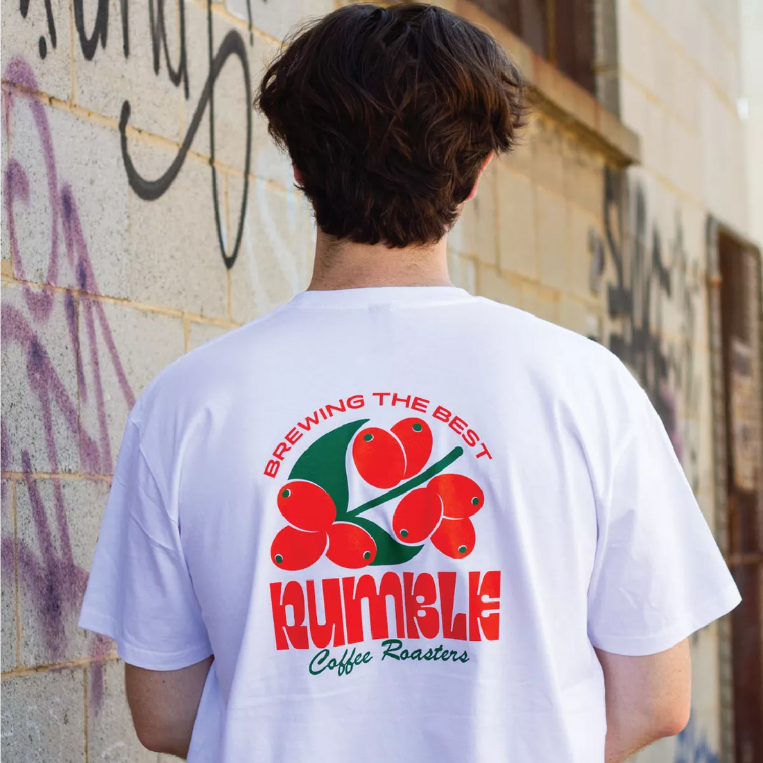 Coffee Cherry Tee - Rumble Coffee x Steve Gavan - Rumble Coffee